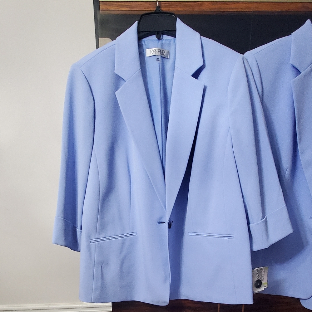NWT Kasper Woman Light Blue Color Jacket; Lined; Szs 18W & 20W; $55 Each. - Picture 3 of 13